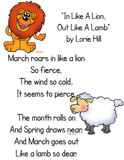 In like a lion, out like a lamb