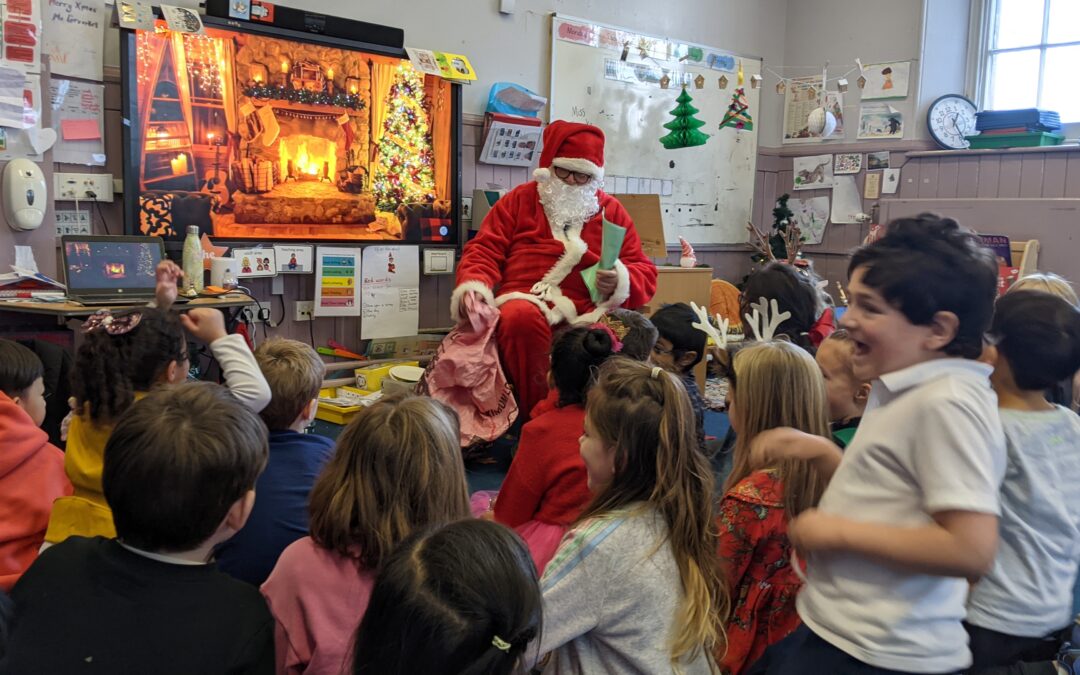 P1/2 Christmas party and a very special visitor